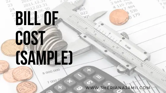 bill of cost meaning, BILL OF COSTS (SAMPLE)
