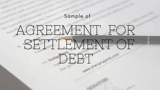 AGREEMENT FOR SETTLEMENT OF DEBT sample