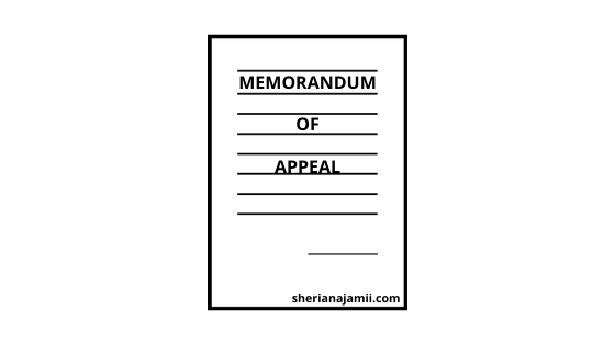 sample of Memorandum of appeal