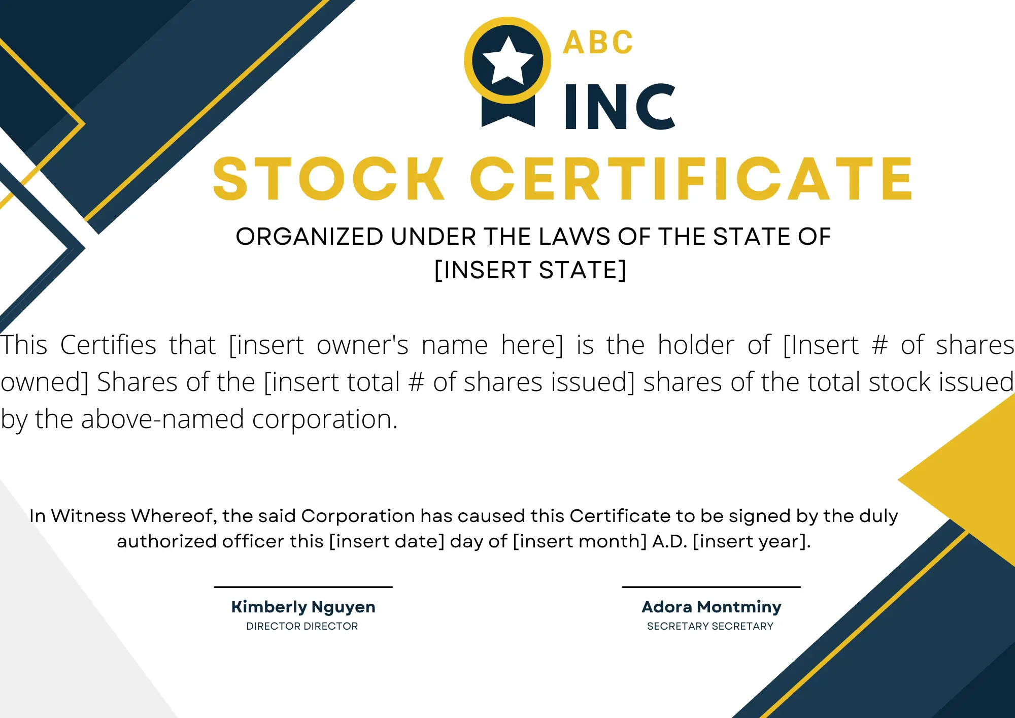 stock certificate template, free stock certificate template