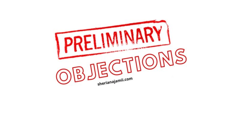 preliminary objections, grounds for preliminary objections