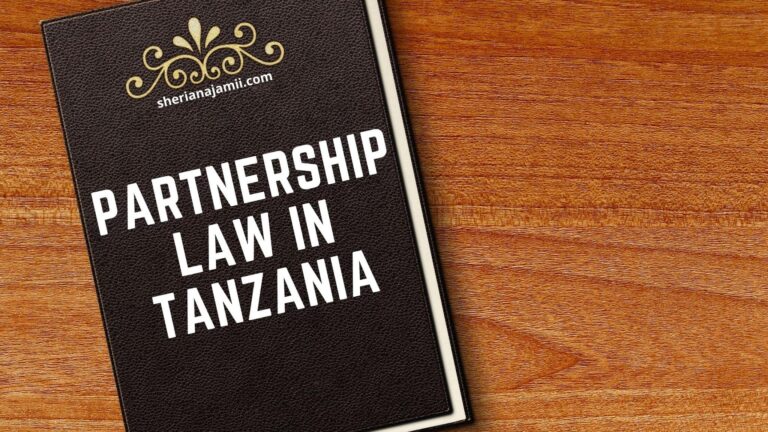 Partnership Law In Tanzania definitive Guide Sheria Na Jamii