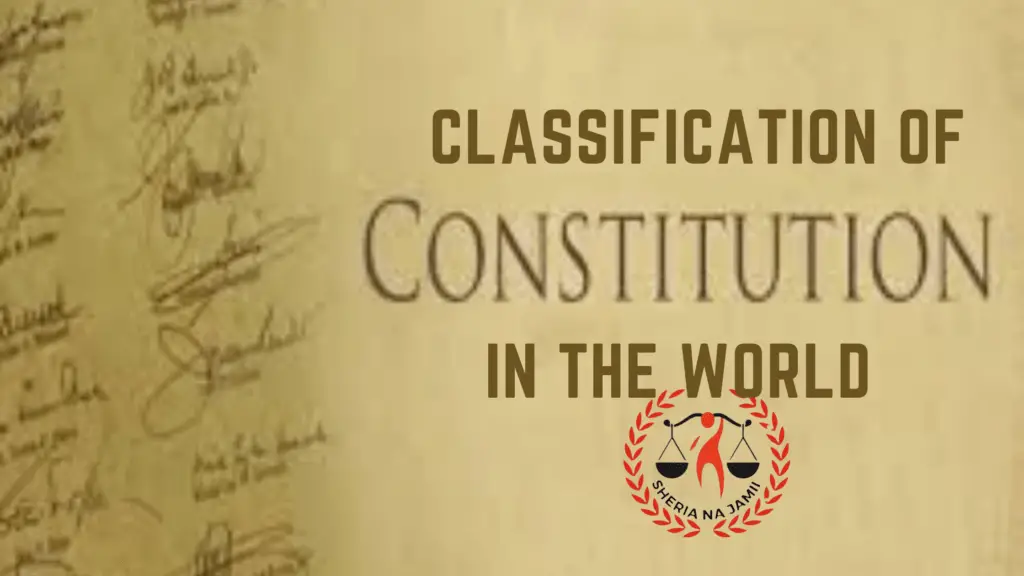 Classification of constitution, types of constitution