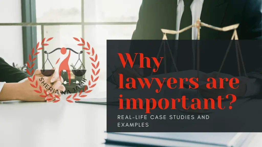 Why lawyers are important