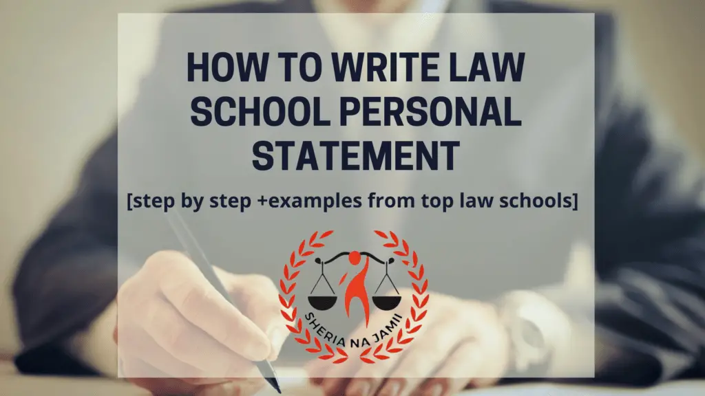 How to write law school personal statement