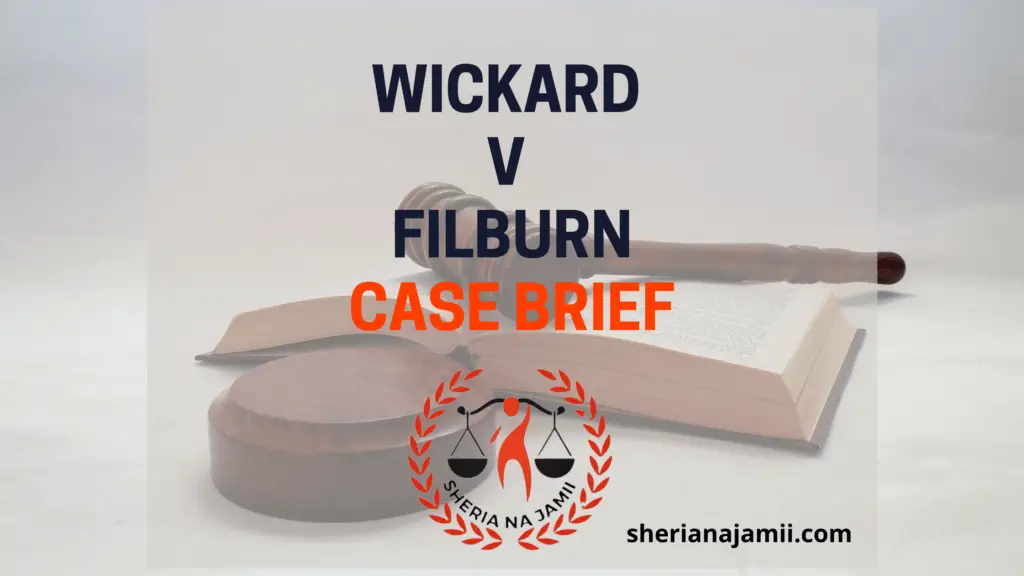 Wickard v Filburn case brief