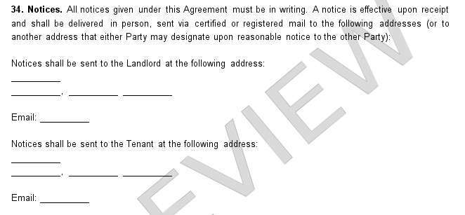 notice to landlord