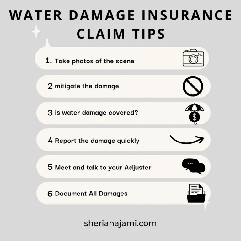 Water damage insurance claim tips