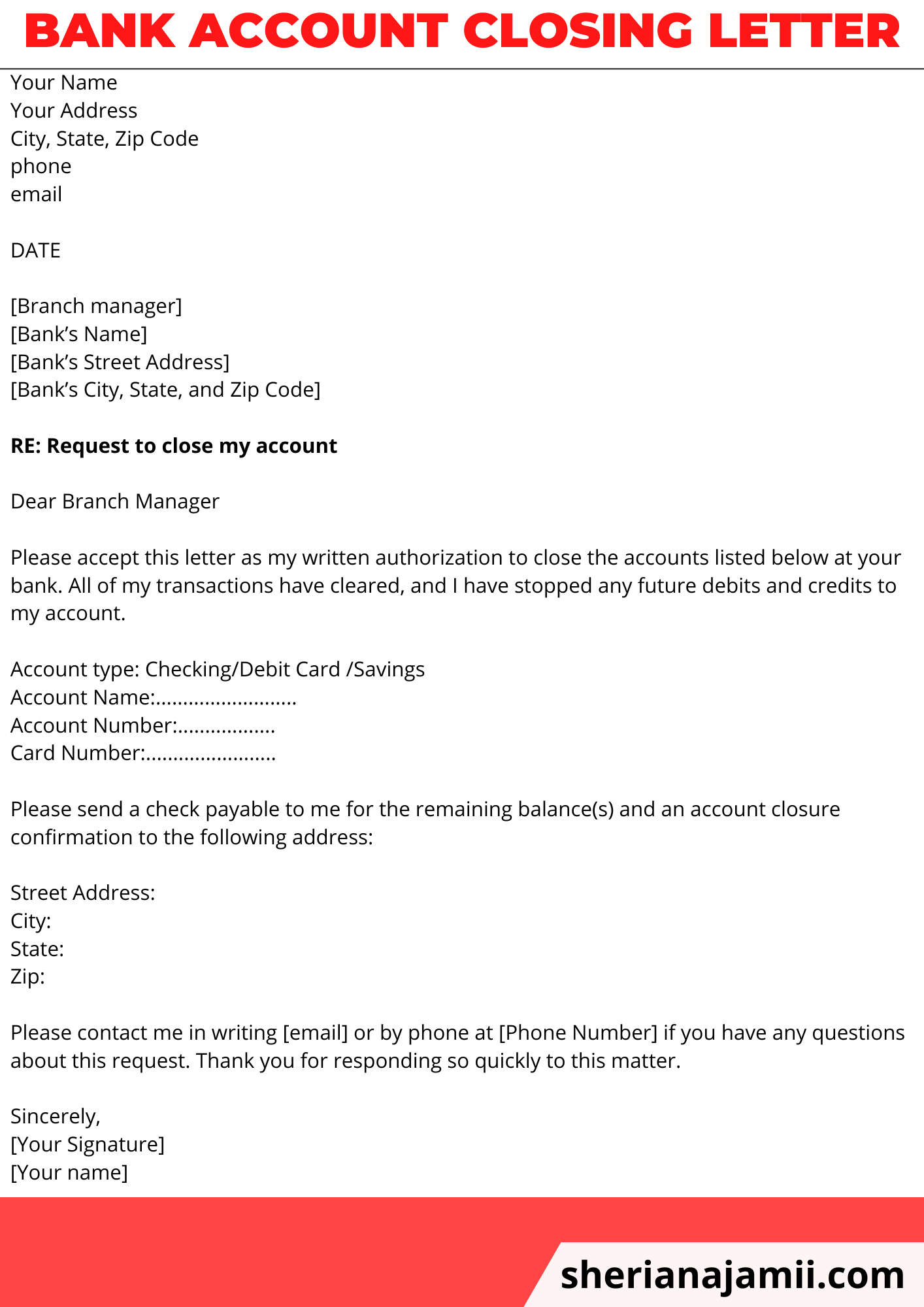 letter to close bank account, Bank account closing letter, sample Bank account closing letter, letter to close bank account, sample letter to close bank account, bank account closing letter sample