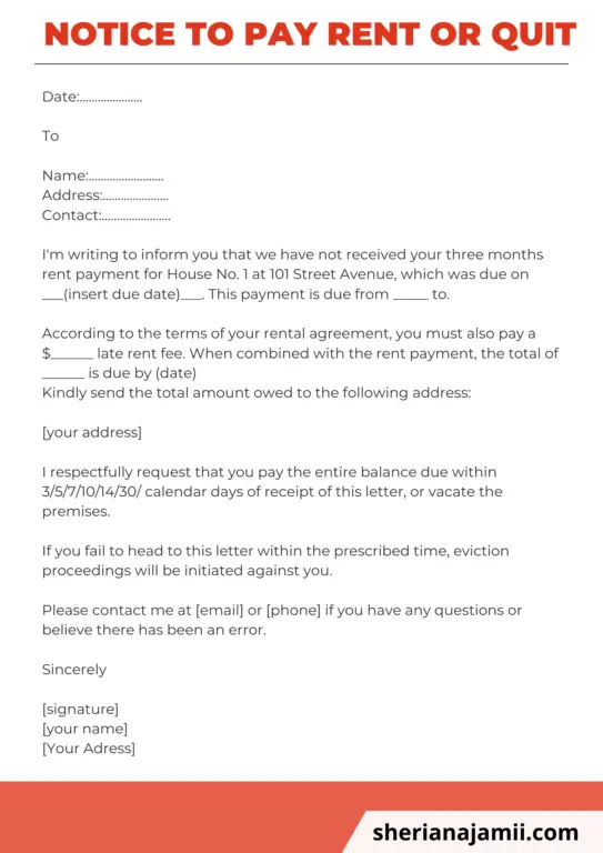 Notice to pay rent or quit, free notice to pay rent or quit, notice to pay rent or quit sample