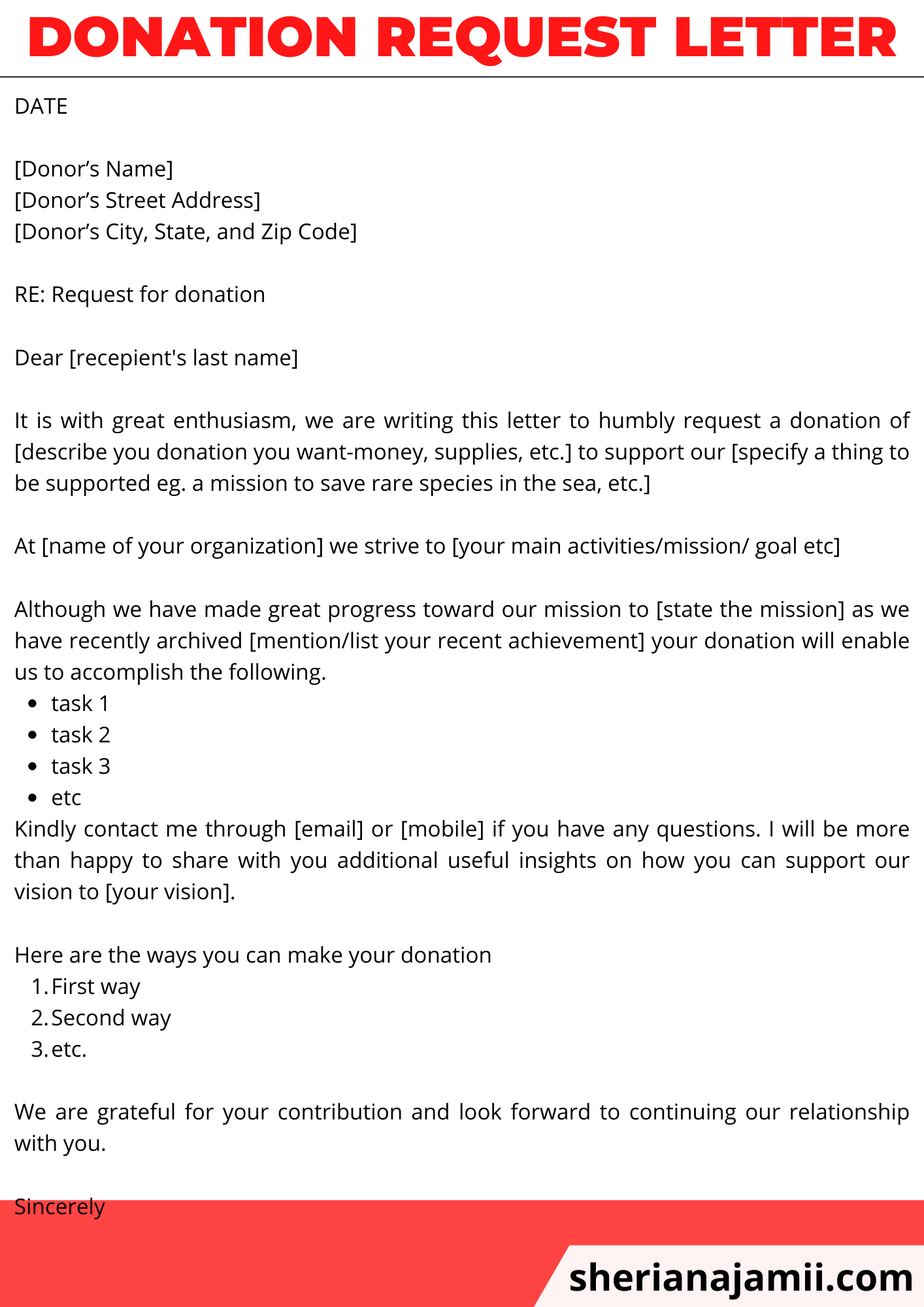 Donation Request Letter 2024 guide Free Samples Sheria Na Jamii