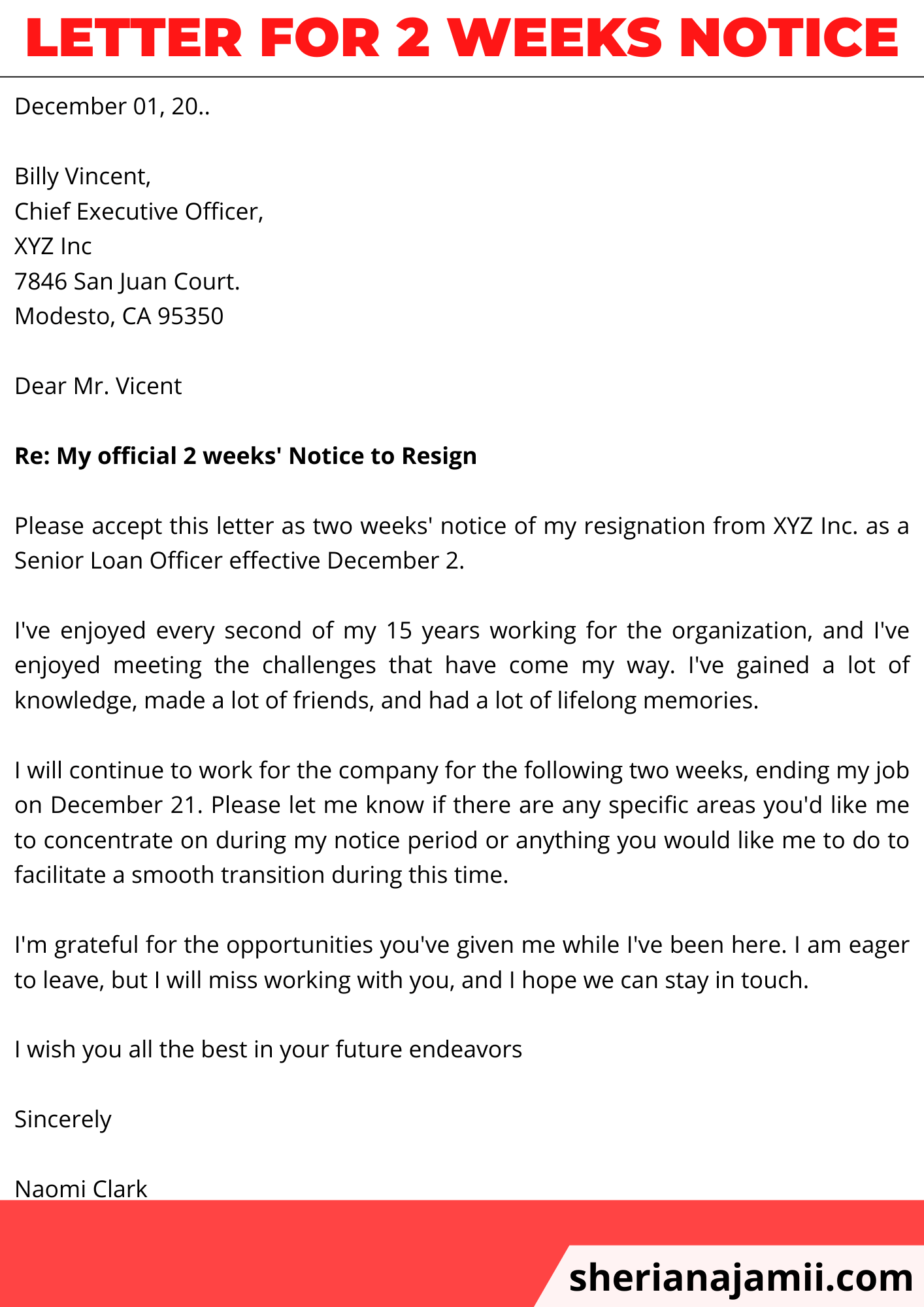 Letter For 2 Weeks Notice 2024 guide Free Examples Sheria Na Jamii