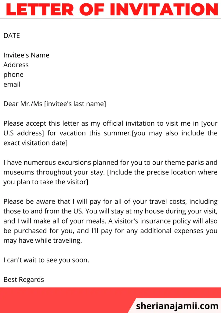 letter of invitation, format for letter of invitation. 