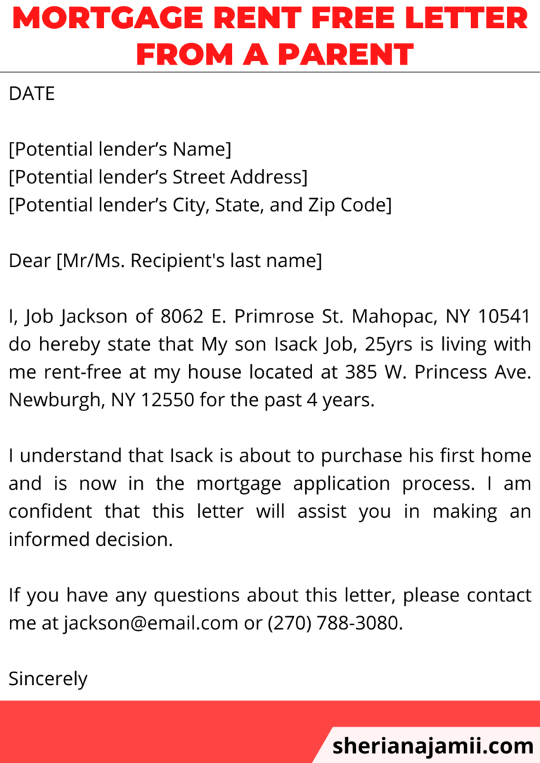 Mortgage Rent Free Letter 2024 (guide + Free Samples) Sheria Na Jamii