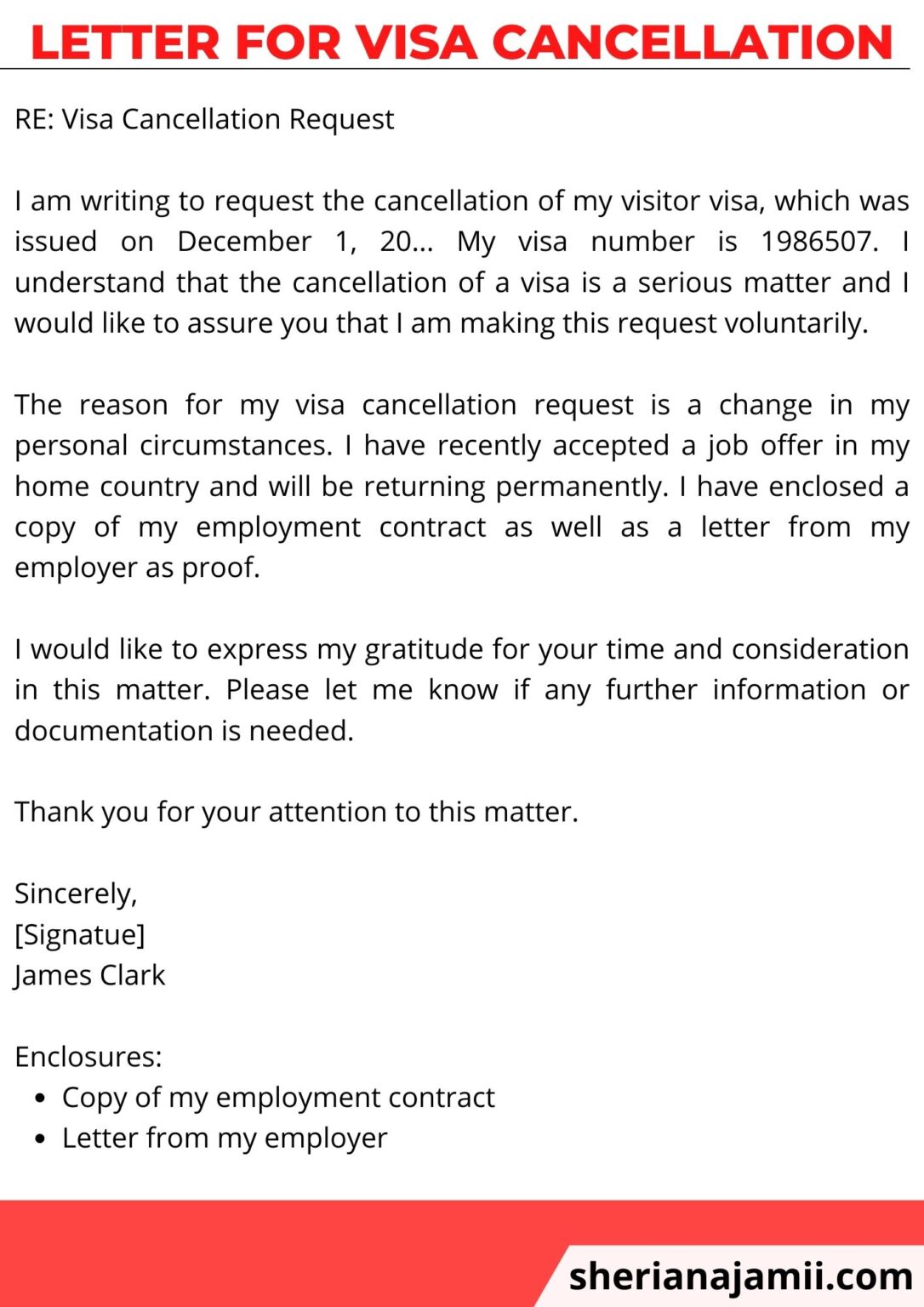 Letter For Visa Cancellation 2024 (guide + Free Samples) Sheria Na Jamii
