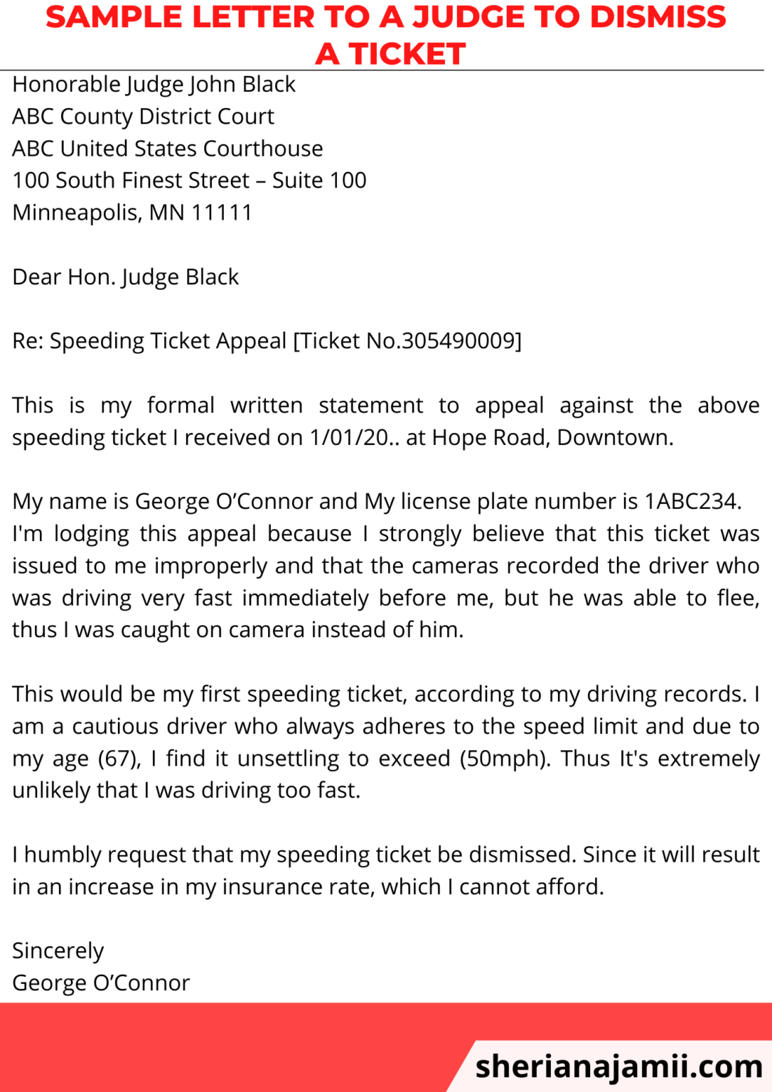 Free Speeding Ticket Appeal Letter 2023 guide 3 Samples Sheria Na 