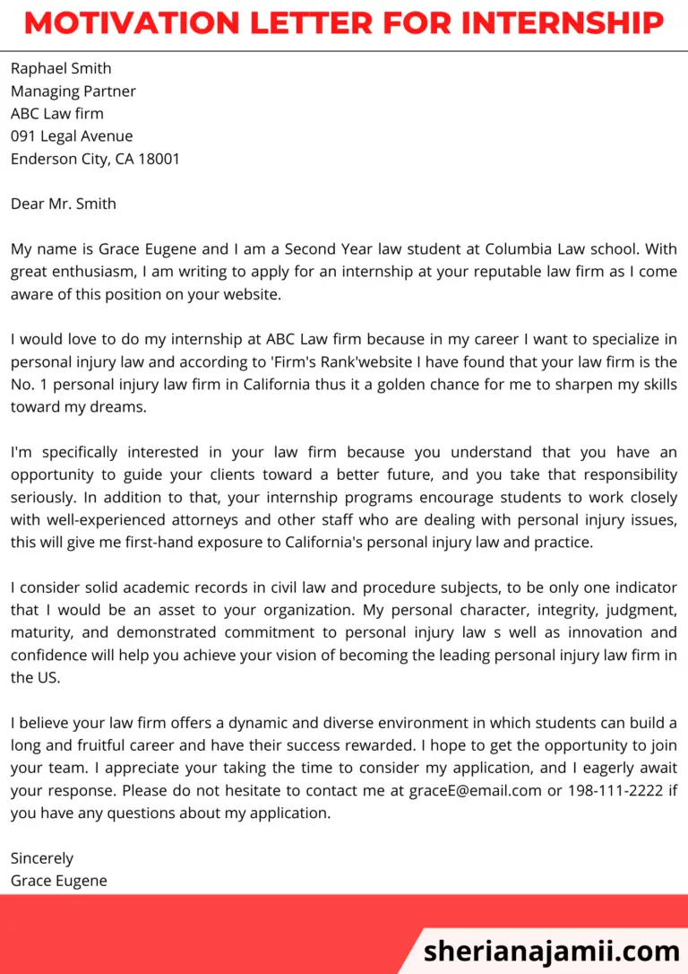 Motivation Letter For Internship 768x1086 