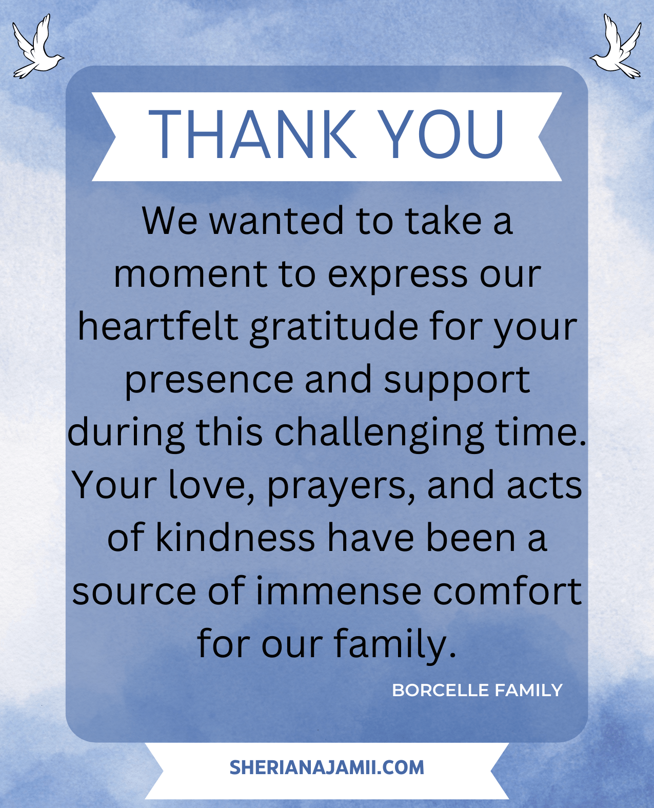 Heartfelt Thank You Note To Church Family After Funeral 2024 
