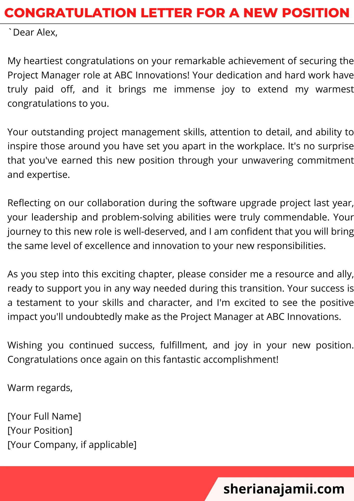 congratulation letter for a new position, congratulation letter for a new position sample, congratulation letter for a new position template